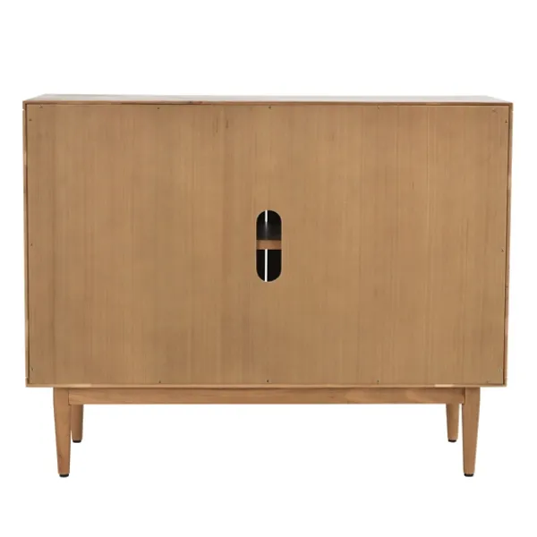 Cabinets & Sideboards-Kirkland's Home Reclaimed Pine And Woven Cane Cabinet