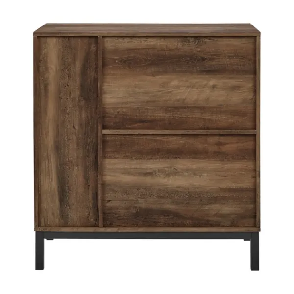 Cabinets & Sideboards-Kirkland's Home Reclaimed Wood Industrial Bar Cabinet Brown