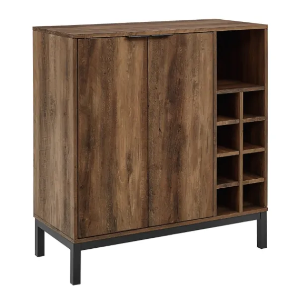 Cabinets & Sideboards-Kirkland's Home Reclaimed Wood Industrial Bar Cabinet Brown
