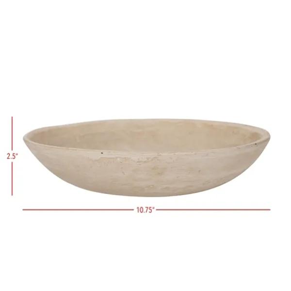 Decorative Bowls & Jars-Kirkland's Home Recycled Paper Mache Decorative Bowl Ivory