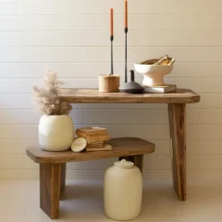 Benches & Ottomans-Kirkland's Home Recycled Wood Bench Brown