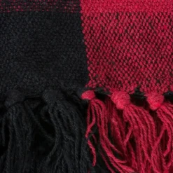Blankets & Throws-Kirkland's Home Red And Black Buffalo Check Throw Red/Black