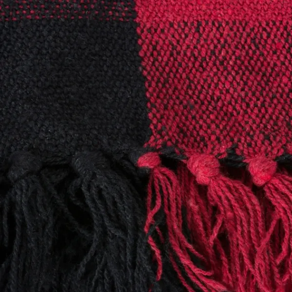 Blankets & Throws-Kirkland's Home Red And Black Buffalo Check Throw Red/Black