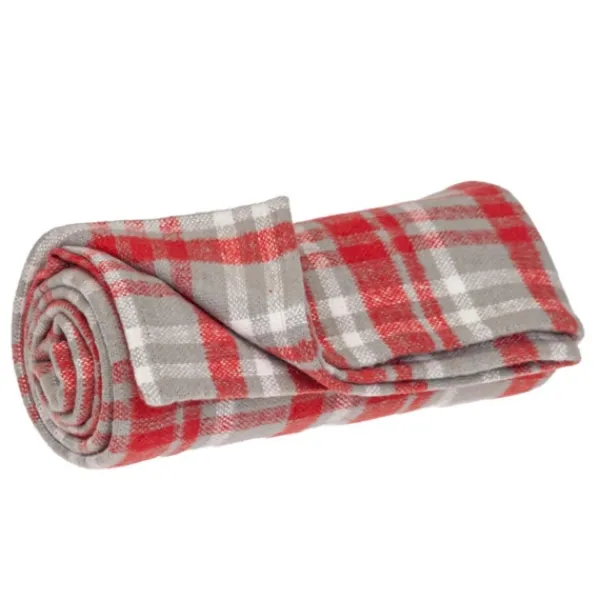 Blankets & Throws-Kirkland's Home Red And Gray Plaid Cotton Throw Red/Gray
