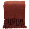 Blankets & Throws-Kirkland's Home Red And Orange Ombre Fringed Throw Red/Orange