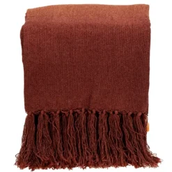 Blankets & Throws-Kirkland's Home Red And Orange Ombre Fringed Throw Red/Orange