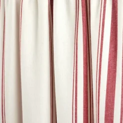 Curtains & Drapes-Kirkland's Home Red And White Farmhouse Stripe Valance White/Red