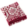 Blankets & Throws-Kirkland's Home Red And White Geometric Christmas Throw Blanket Red/White