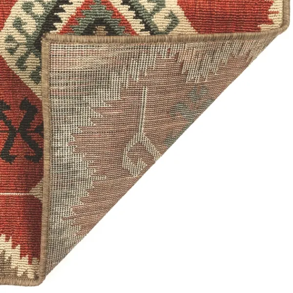 Outdoor Rugs-Kirkland's Home Red Bali Medallion Indoor/Outdoor Area Rug, 4X7 Multi/Red