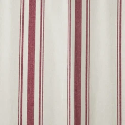 Curtains & Drapes-Kirkland's Home Red Farmhouse Stripe Curtain Panels, Set Of 2 White/Red
