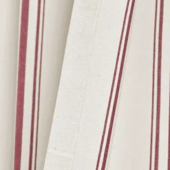 Curtains & Drapes-Kirkland's Home Red Farmhouse Stripe Curtain Panels, Set Of 2 White/Red