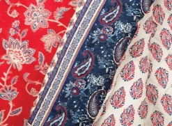 Comforters-Kirkland's Home Red Navy Marbella Queen 5-Pc. Comforter Set Red/Blue