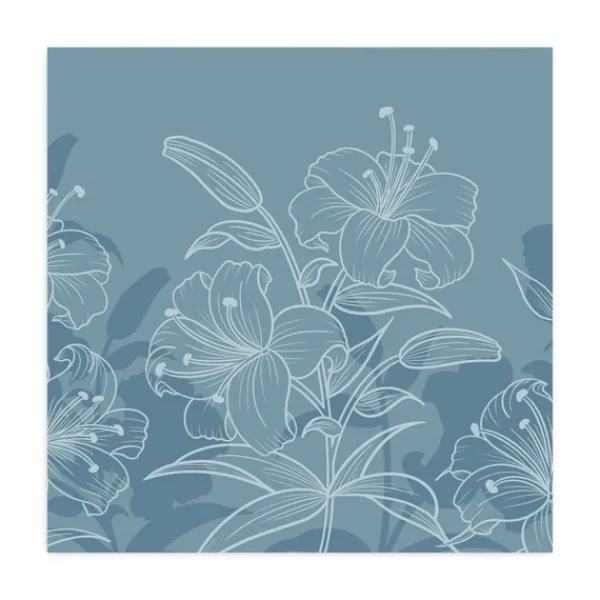Wall Murals & Wall Decals-Kirkland's Home Regent Gray Floral Peel And Stick Wall Mural Blue