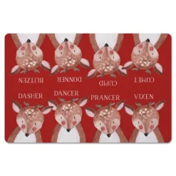 Kitchen & Floor Mats-Kirkland's Home Reindeer Christmas Kitchen Mat Red