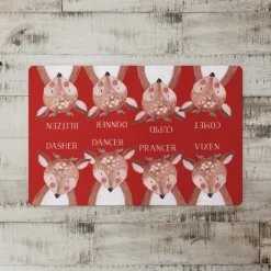 Kitchen & Floor Mats-Kirkland's Home Reindeer Christmas Kitchen Mat Red