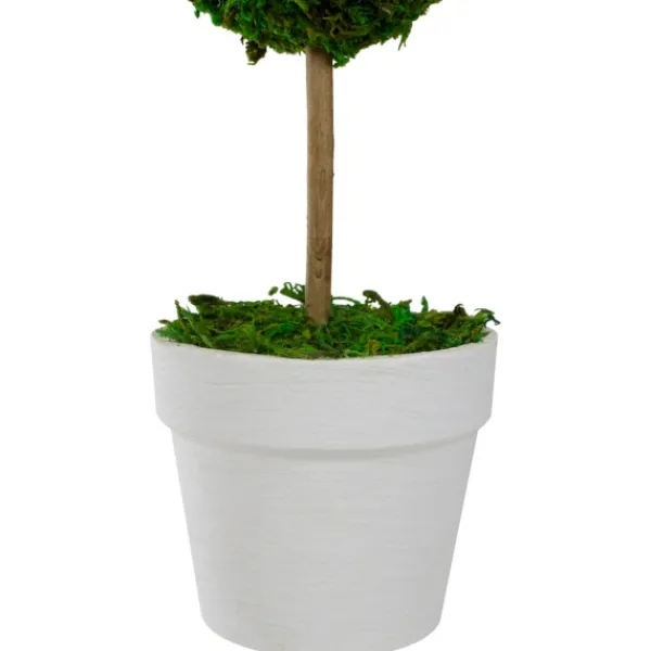 Trees & Topiaries-Kirkland's Home Reindeer Moss Ball Topiary In White Pot