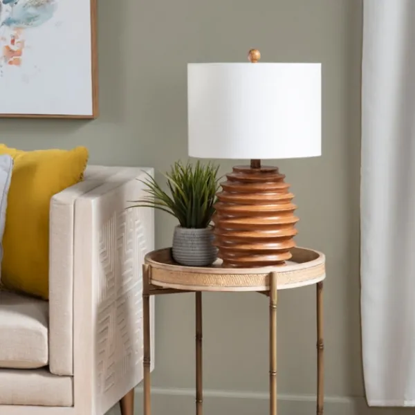 Table Lamps-Kirkland's Home Resin Honeycomb Table Lamp Brown