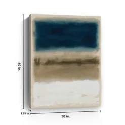 Canvas Art-Kirkland's Home Resplendent Giclee Canvas Art Print Blue/Brown/White
