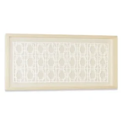 Wall Plaques-Kirkland's Home Reyka Shadowbox Framed Wall Plaque Tan/White