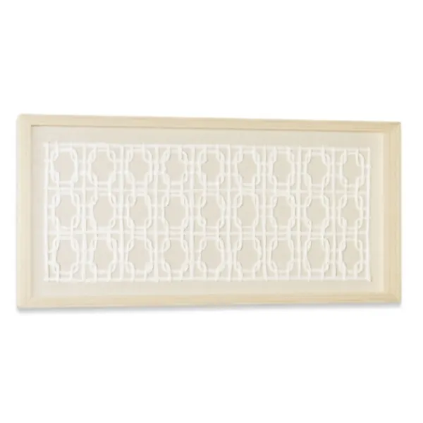 Wall Plaques-Kirkland's Home Reyka Shadowbox Framed Wall Plaque Tan/White