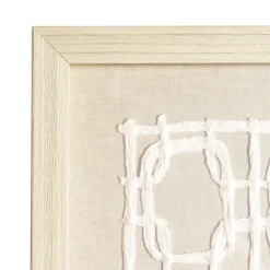 Wall Plaques-Kirkland's Home Reyka Shadowbox Framed Wall Plaque Tan/White