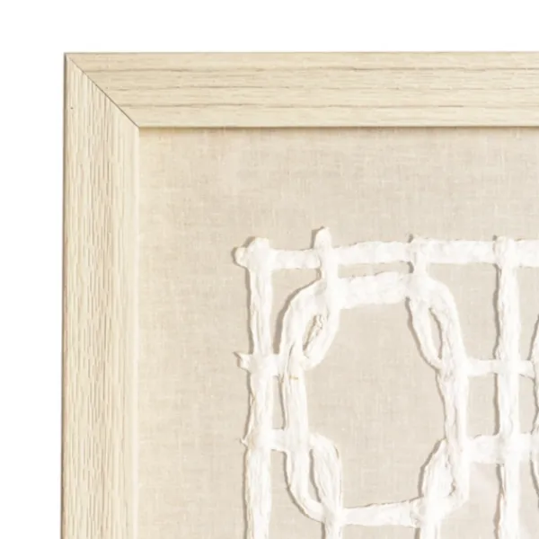 Wall Plaques-Kirkland's Home Reyka Shadowbox Framed Wall Plaque Tan/White