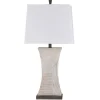 Table Lamps-Kirkland's Home Ribbed Concave Table Lamp White