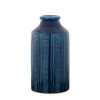 Vases-Kirkland's Home Ribbed Terracotta Vase, 10 In. Blue