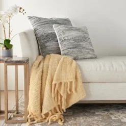 Pillows-Kirkland's Home Ribbon Loops Pillow Gray