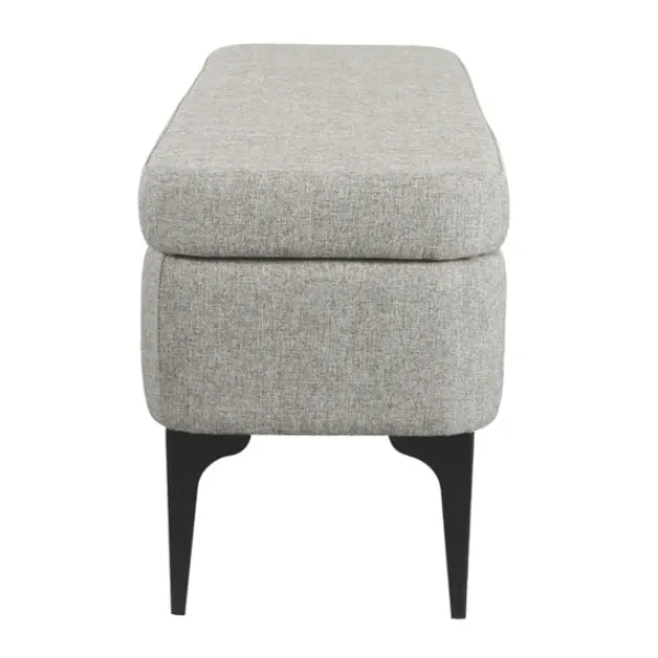 Benches & Ottomans-Kirkland's Home Ricardo Woven Storage Bench Gray