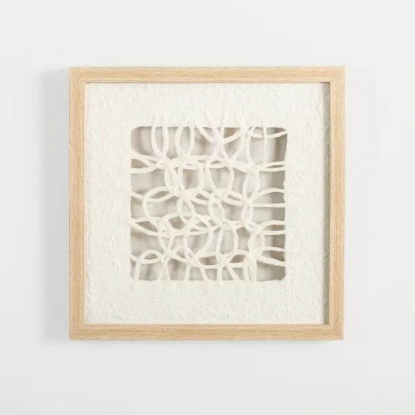 Wall Plaques-Kirkland's Home Rice Paper Shadowbox Wall Plaque White
