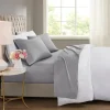 Bed Sheets-Kirkland's Home Rich Cooling Cotton Queen Sheet Set Gray