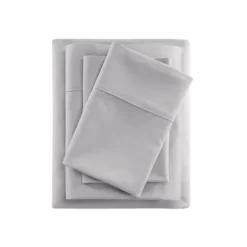 Bed Sheets-Kirkland's Home Rich Cooling Cotton Queen Sheet Set Gray