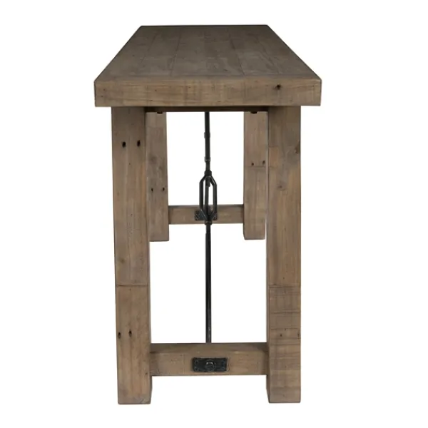 Console Tables-Kirkland's Home Roane Gray Reclaimed Pine Console Table