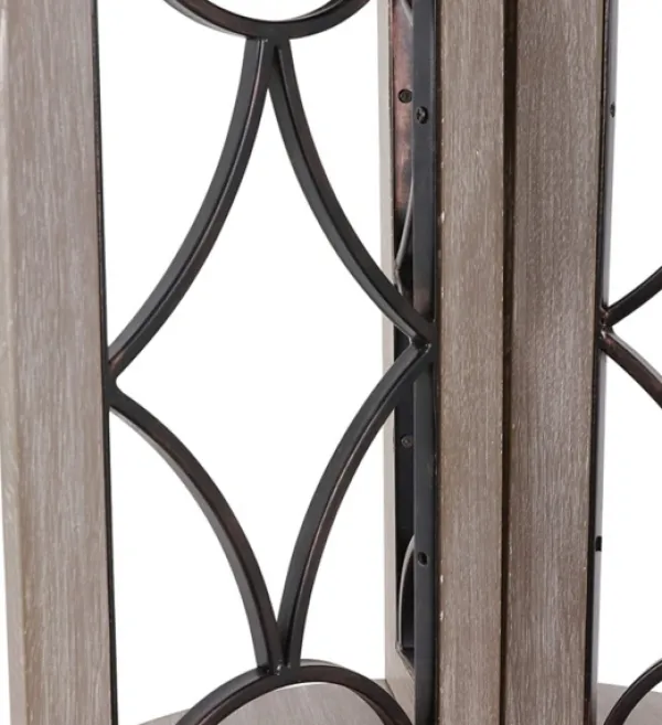 Accent & End Tables-Kirkland's Home Roberta Wood Decorative Metal Accent Table Gray
