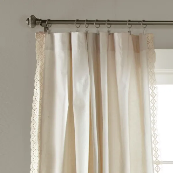 Curtains & Drapes-Kirkland's Home Rosalie Curtain Panel Set, 108 In. Ivory