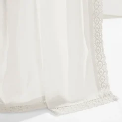 Curtains & Drapes-Kirkland's Home Rosalie Lace Curtain Panel Set, 108 In. White