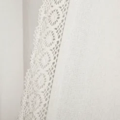 Curtains & Drapes-Kirkland's Home Rosalie Lace Curtain Panel Set, 108 In. White