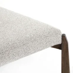 Benches & Ottomans-Kirkland's Home Roscoe Brunswick Pebble Upholstered Bench Gray