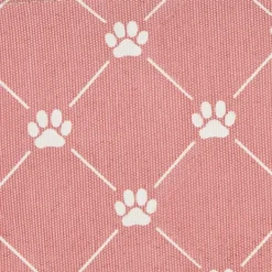 Baskets & Boxes-Kirkland's Home Rose Paw Trellis Round Basket, 12 In. Pink
