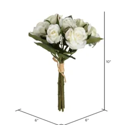 Stems & Bouquets-Kirkland's Home Roses Bundle Bouquets, Set Of 3 White