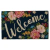 Doormats-Kirkland's Home Roses Welcome Doormat Blue/Multi