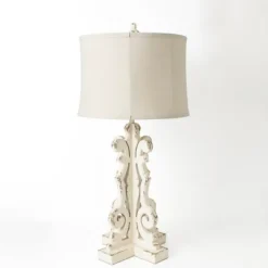 Table Lamps-Kirkland's Home Rosie Distressed Table Lamp Ivory