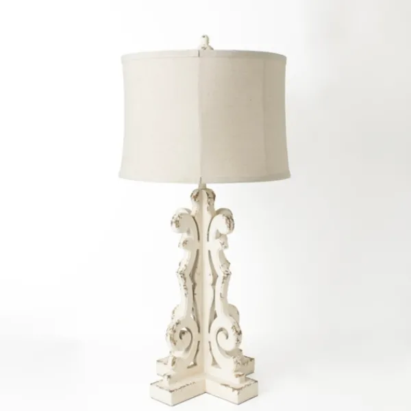 Table Lamps-Kirkland's Home Rosie Distressed Table Lamp Ivory