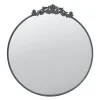 Decorative Mirrors-Kirkland's Home Round Antique Floral Scroll Mirror, 39 In. Black