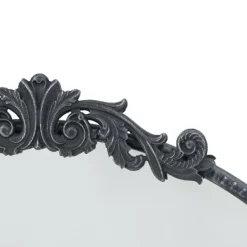 Decorative Mirrors-Kirkland's Home Round Antique Floral Scroll Mirror, 32 In. Black