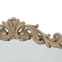 Decorative Mirrors-Kirkland's Home Round Antique Floral Scroll Mirror, 32 In. Gold