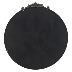 Decorative Mirrors-Kirkland's Home Round Antique Floral Scroll Mirror, 32 In. Gold
