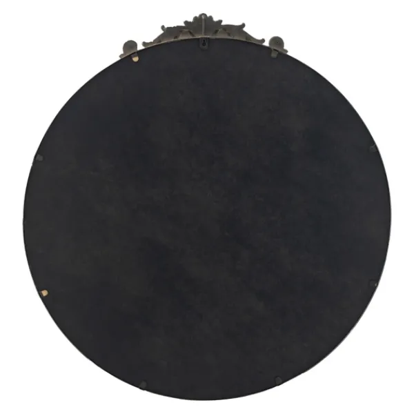 Decorative Mirrors-Kirkland's Home Round Antique Floral Scroll Mirror, 32 In. Gold