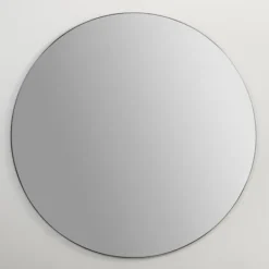 Framed Mirrors-Kirkland's Home Round Black Linear Wall Mirror